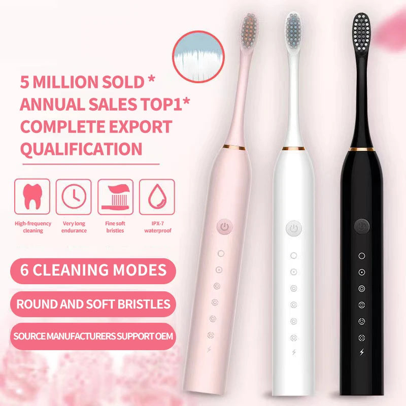 Sonic Electric Toothbrush for Adults IPX7 Waterproof